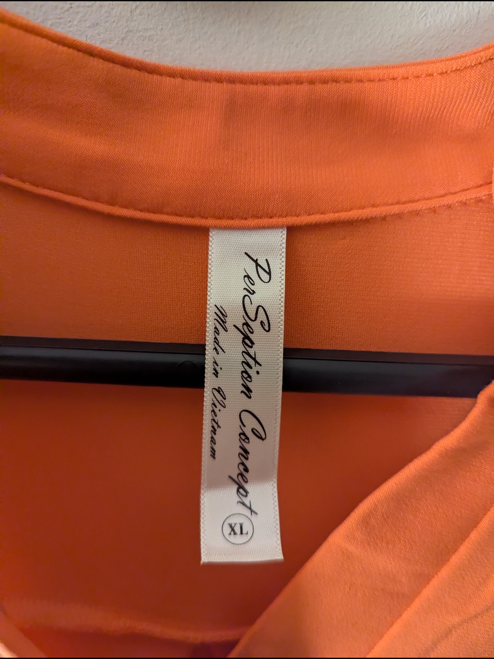 PerSeption Concept Women'sSleeveless Orange V-Neck Button Front Top Stretchy XL - Picture 2 of 4